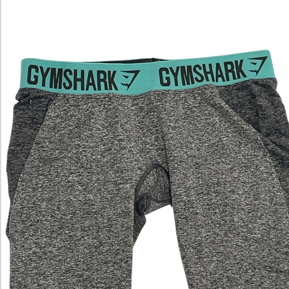 Gymshark Mid-rise Flex Leggings Gray and Turquoise Size Large - Picture 6 of 8